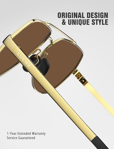 LUENX Aviator Sunglasses for Men Women Polarized New Shades Flexible Spring Hinge - UV 400 Protection - Image 6