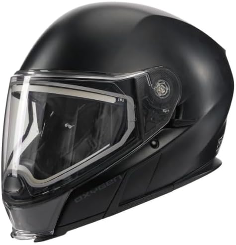 Ski-Doo Oxygen Flow Helmet, Black/Matte Black/White, Adult, XS-3X, M-Forge Composite, DOT Certified, Snowmobile