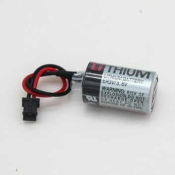 ER3V JZSP-BA01 3.6V 1000mAh PLC Lithium Battery for Yaskawa PLC with Black Plug