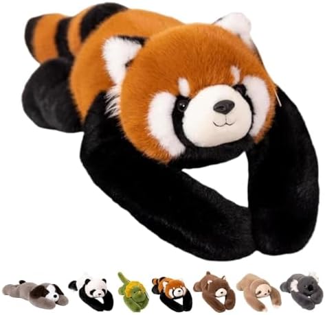 Weighted Animal Comfort Companion, Hugging Support Pillow for Stress Relief and Relaxation, Soft Cozy Animal Plush for Home, Office, and Cuddling, Multiple Sizes (Raccoon,25.6in)