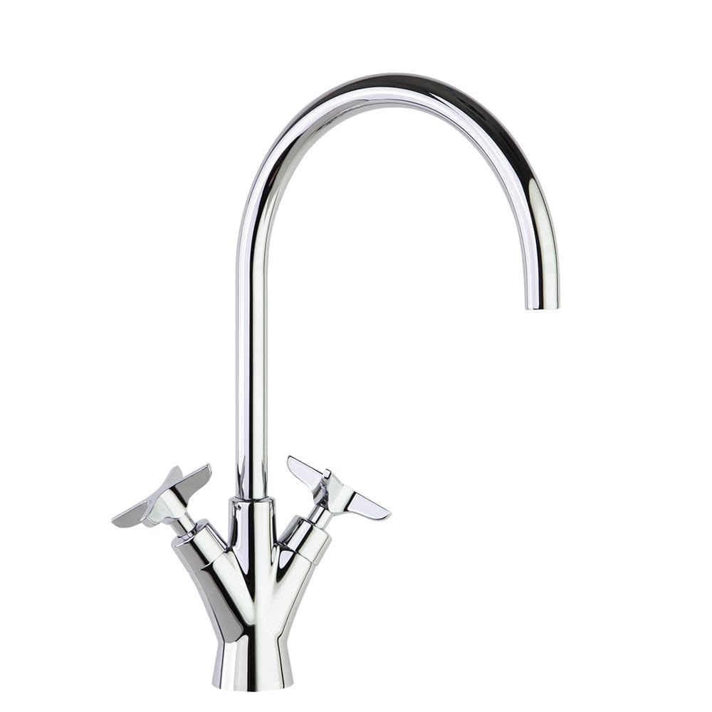 RAMON SOLER 910102 ADAGIO Grifo Bimando de Lavabo Caño Giratorio 190mm Cromo