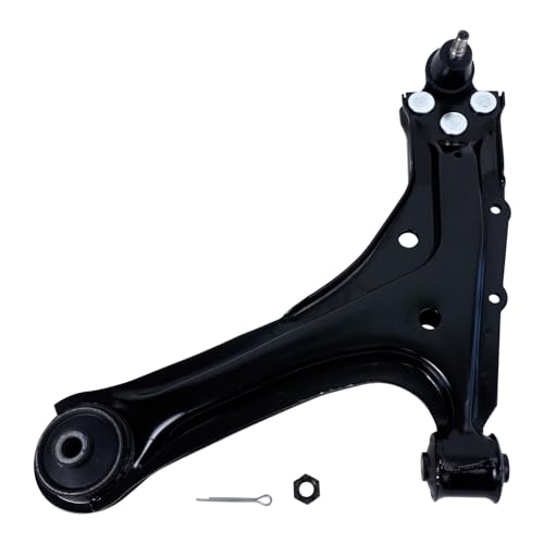 Image of Detroit Axle - Front End 8pc Suspension Kit 1995-2005 Chevy Cavalier Pontiac Sunfire, 2 Lower Control Arms with ball joint 4 Outer & Inner Tie Rod Ends 2 Sway Bar Links Replacement
