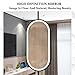 Ceiling Hanging Floating Mirror LED Lighting Bathroom Mirror, Ceiling Round Hanging Mirror Hanging Touch Button 3 Colors, for Restroom, Entrance, Shop, Hotel(Black,40x100cm)