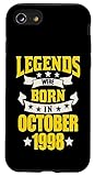 custodia per iphone se (2020) / 7 / 8 legends were born in october 1998 for 25th birthday