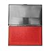 Ink Pad for Rubber Stamps, Stamp Pad for Clear Impression Stamping, Quality Felt Pad Black Ink, Red Ink, Blue Ink (Red, L (3.5 * 6.3))