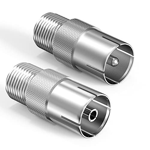 Ancable SAT Antenne Adaptateur SET, connecteur F pour câble d'antenne, 1 F femelle vers PAL femelle (IEC) et 1 F femelle vers PAL mâle (IEC) Cover