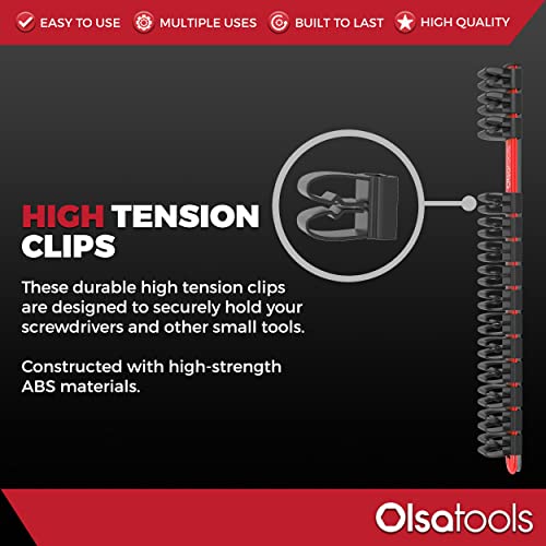 Olsa destornillador herramientas organizador pared soporte taller rack 5