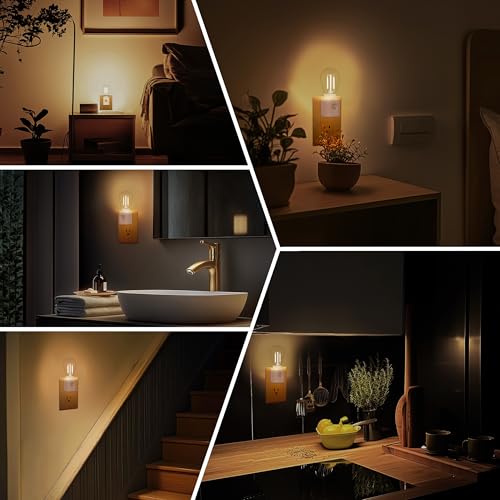 Image of LED Motion Sensor Night Light, 2-Pack, Motion Activated Night Light, Night Lights Plug into Wall Motion Sensor, 2700K Warm, Adjustable Brightness 10-100LM, for Kids Adults Bathroom Bedroom