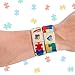 SHFGYG 4-Pack Autism Awareness Bracelet, Colorful Elastic Puzzle Wristband Bracelets for Adults, Autism Awareness Accessories for Women Men