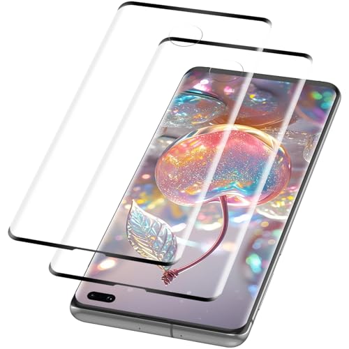 2 Piezas Protector Pantalla para Samsung Galaxy S10 Plus, protector de pantalla, Sin Burbujas, Antiarañazos, Dureza 9H, cristal para