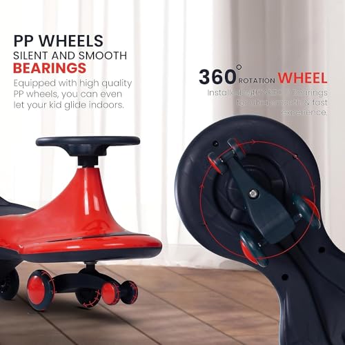 Image of Super Smooth Musical With Lights Plasma Car Ride On For Kids, Baby Car, Ride On Magic Car For Kids 2 To 8 Years Boys Girls (Red)