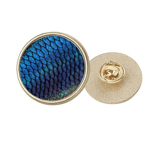 Broche poisson bleu finitions dorées un bijou chic et durable