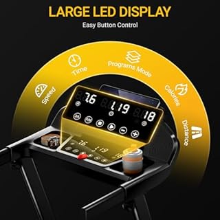 Folding Treadmill with 16% Incline, 4-in-1 Foldable Treadmill 12KM/H for Home, 3HP Running Jogging Machine, 180KG Capacity Quiet Electric Machine for Office Gym, 3 Screen LED Display & 12 Programs