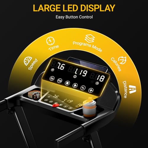 Motorized Folding Treadmill with Incline