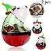 Christmas Mouse Tumbler Cat Toy Set, 2 Pcs Treat Dispenser Ball