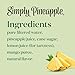 SIMPLY PINEAPPLE FRUIT DRINK, 52oz