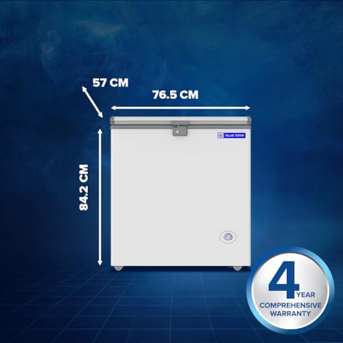 Image of Blue Star HT3-N180, 180 Liter Hard Top Single Door Deep Freezer (161 Liter, White, 3-star)
