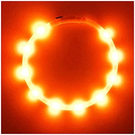 PetSol LED Dog Collar Extra Bright USB Rechargeable, Fits All Dogs, 20cm to 70cm, Easy Cut-To-Size, Static or Flashing Collar, Weatherproof, Easy Clean, High Visibility Day or Night - Fully Guaranteed