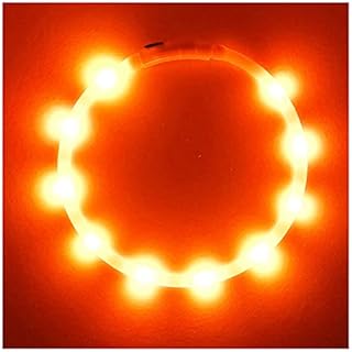 PetSol LED Dog Collar Extra Bright USB Rechargeable, Fits All Dogs, 20cm to 70cm, Easy Cut-To-Size, Static or Flashing Collar, Weatherproof, Easy Clean, High Visibility Day or Night - Fully Guaranteed