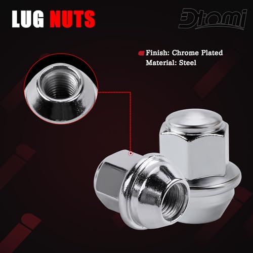 Image of Wheel Lug Nuts M12*1.5 Lug Nut, Cone Seat Lug Nut Set 3 /4 19mm Hex Compatible with Ford Lincoln Vehicles Escape Fusion Focus Fiesta Ranger EcoSport MKC MKZ Replace# 611-303 CV6Z1012C (20pcs)