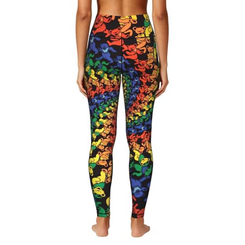 Leggings con estampado de teñido anudado con prácticos bolsillos laterales elásticos 4