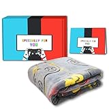 Glow in The Dark Blanket Gamer Controller Throw Blanket, Soft Gaming Gifts Toys for Boys Kids Teens Men Adults, Cozy Gamepad Game Decor for Birthday Bedroom Halloween, 50'x60'