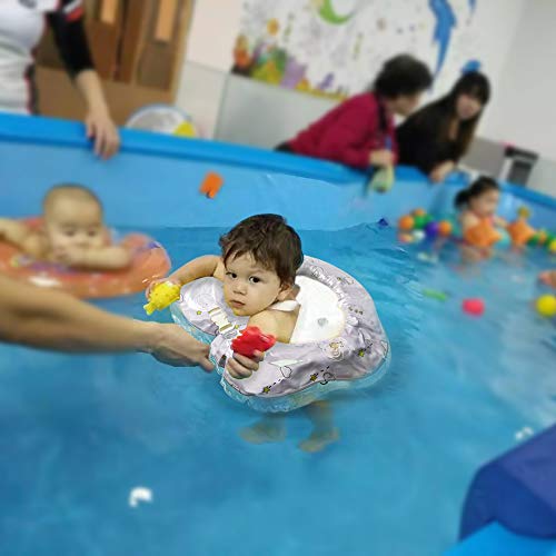 QIYI Baby Swimming Neck Ring, Baby Float Ring Bath Inflatable Neck Pool Floats with Safe Home Safety Armpit Ring for Toddler Age of 0-36 Months (L)