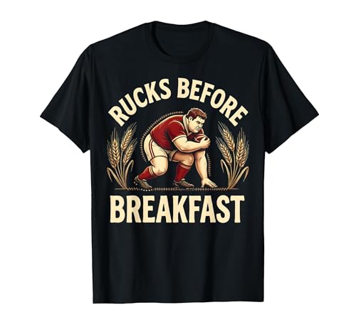 Rucks Before Breakfast Rugby T-Shirt Men Black XL