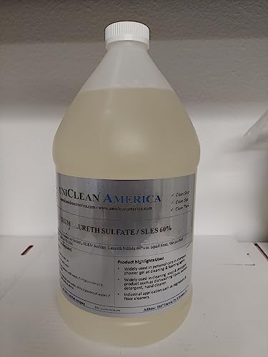 Sodium Laureth Sulfate - Sodium Lauryl Ether Sulfate - SLES 60% - UniClean America - Made in USA - Size: 2 Gallons