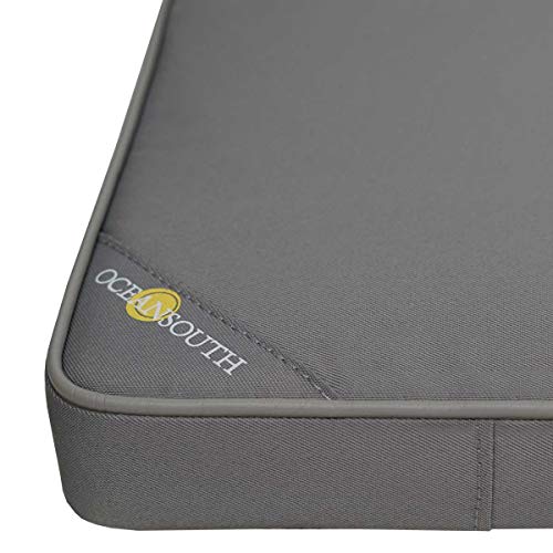 Oceansouth Boat Seat Cushion (Gray, Length 55" X Width 15" X Height 2-1/2") #TOP3