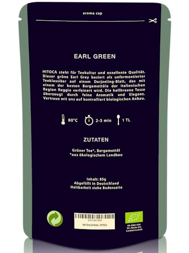 HITOCA® BIO Earl Grey Grün - Earl Green Grüner Tee Lose - Grüntee mit Bergamotte-Öl