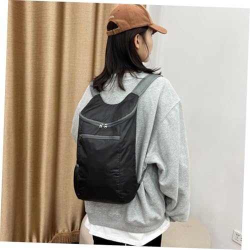 Mochila plegable ultraligera impermeable 35L negra miniatura 2