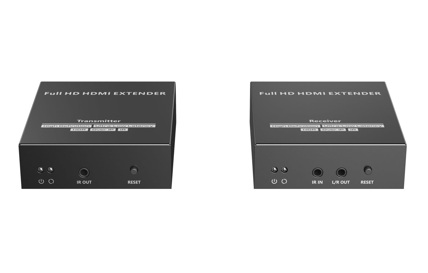 PremiumCord Extender HDMI Non Compresso Per 150 m su LAN, su IP, Full HD 1080p 60Hz, HDR10, HDCP 1.4, Trasmissione Ir, Custodia In Metallo