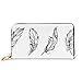 Produktbild JHGFG Mode Handtasche Reißverschluss Brieftasche Set Vogelfedern Hand gezeichnete Illustration Telefon Kupplung Geldbörse Abendkupplung Blockieren Leder Brieftasche Multi Card Organi