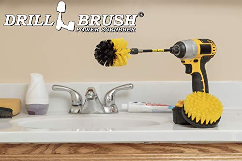 Image of Bathroom Accessories - Cleaning Supplies - Drill Brush - Grout Cleaner - Shower Cleaner - Scrub Brush for Shower - Tile Cleaning Brush - Bathroom Cleaning Tools - Drill Brush Attachment Set - Bathtub