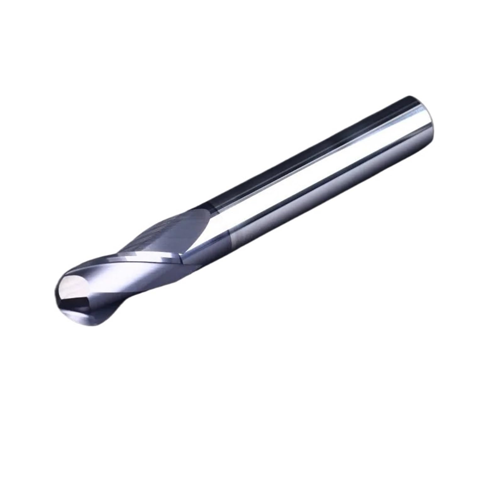 Fresa de dos bordes bola R5 de cabeza inoxidable con cuerpo extendido 150mm y dureza HRC65