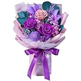 Eterfield Flowers for Delivery Prime, Forever Flowers Bouquet, Preserved Roses and Purple Flowers Birthday Gifts for Her Women Wife Mom Grandma Graduation Valentine's Day Mother's Day