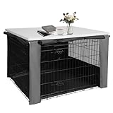 Dog Crate Topper with Crate Cover for 36'' Wire Crate Plastic Kennel Crate Table Topper with Screw Fixation, Non-Slip Design, Space-Saving Pet Crate Top (No Crate)