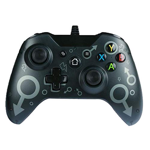 Zamia Wired Controller for Xbox One, USB Wired Gamepad Game Controller for Xbox One/One S/One X/One Elite/Windows 7/8/10, Ergonomic Design, Portable Dual Vibration Gaming Joypadï¼ˆGrayï¼‰