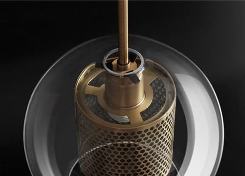 Lámpara de techo con bola de cristal transparente y LED de lujo 6