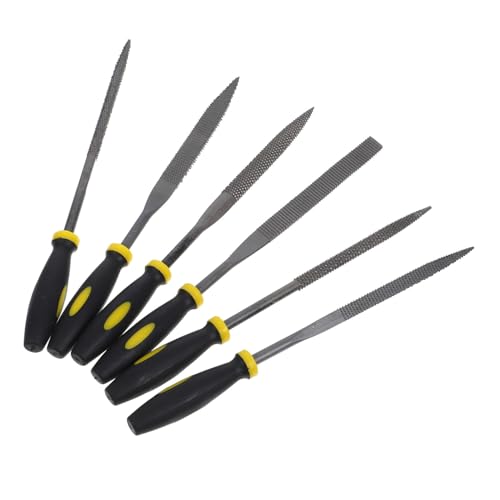 Cabilock 6pcs Woodworking File Set Needle Files Metal Files File Tool Wood Files Hand File Jewelers Files File for Metal Flat File Files Tools for Metal Sharpening File Small File Steel