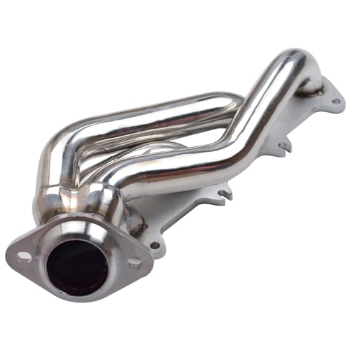 SDonestep Stainless Steel Exhaust Header Manifold for 2004-2010 F150 XL XLT FX4 King Ranch Lariat 5.4L 330 V8 Shorty Headers 1-5/8 in