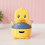 BREEZENEST Potty Toilet Potties Training Chair Potty Training Toilet Seat for Toddlers, Easy to Clean, Front Raised Overflow Prevention, Safe & Comfortable PP Design (Yellow)