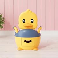BREEZENEST Potty Toilet Potties Training Chair Potty Training Toilet Seat for Toddlers, Easy to Clean, Front Raised Overflow Prevention, Safe & Comfortable PP Design (Yellow)
