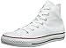 Converse Chuck Taylor All Star High Classic CTAS Hi Unisex Canvas Sneaker mit 7kmh Aufkleber Weiß 45 EU