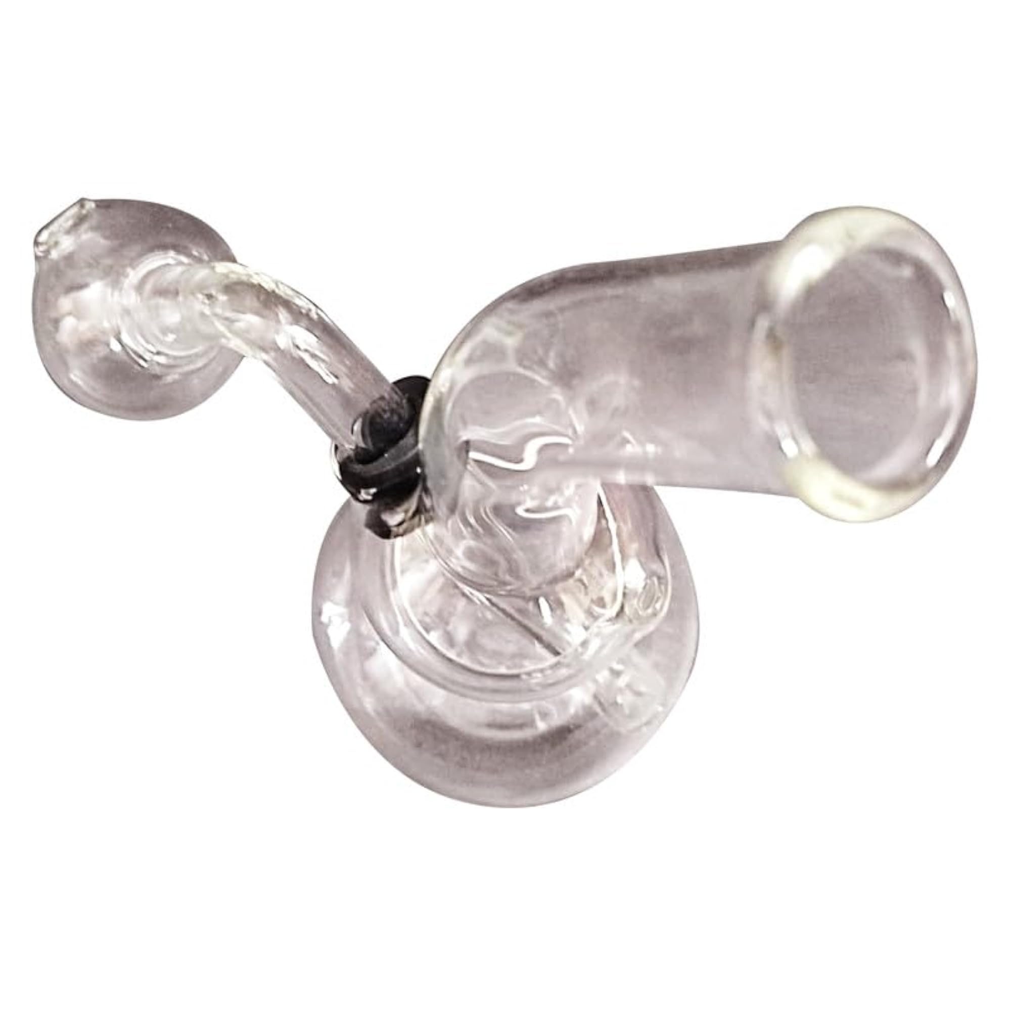R.CETON Tilted Mouth Bong, Clear Glass Bong