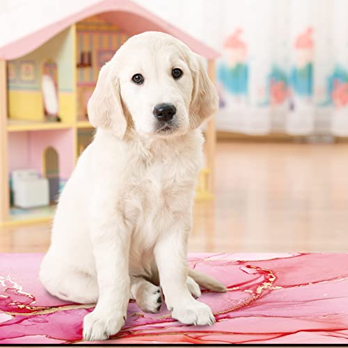 Sintuff 48 X 36 Inches Pink Marble Office Chair Mat Floor Mat Heavy Duty Under Desk Rug Gaming Carpet Thick And Sturdy Large Antislip Floor Protector For Hardwood Floor Room Home Office Rolling Chair #TOP6