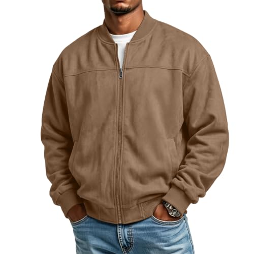 Mens Zip Up Jacket Business Casual Light Bomber Jacket with Pockets 2026 - image 6