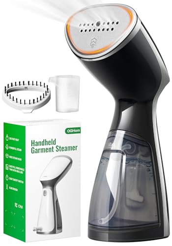 OGHom Portable Travel Handheld Steamer for Clothes, Garment Wrinkle Remover, 1000W Strong...