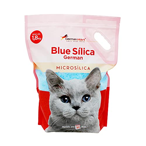 GERMANHART Areia Higienica para Gato com Cristais de Silica e Cristais Azuis Antiodor/Neutraliza os